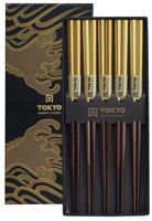 Tokyo Design Studio - Chopsticks Set - Eetstokjes - Gouden Eetstokjes - 5 paar - thumbnail