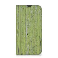 iPhone 13 Pro Book Wallet Case Green Wood - thumbnail