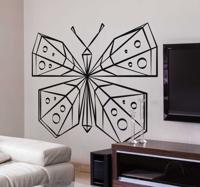 Muursticker vlinder geometrisch