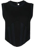 Dion Lee débardeur nervuré à design corset - Noir - thumbnail