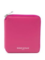 Maison Kitsuné portefeuille en cuir à logo imprimé - Rose
