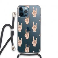 Rock: iPhone 13 Pro Max Transparant Hoesje met koord Rock: iPhone 13 Pro Max Transparant Hoesje met koord