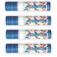 6x Confetti kanon mix kleuren pakket 20 cm   -