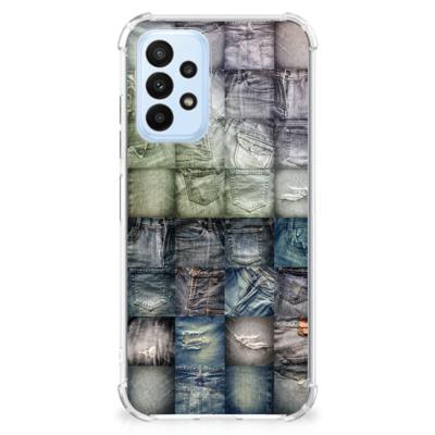 Anti Shock Bumper Case Samsung Galaxy A23 Spijkerbroeken Anti Shock Bumper Case Samsung Galaxy A23 Spijkerbroeken