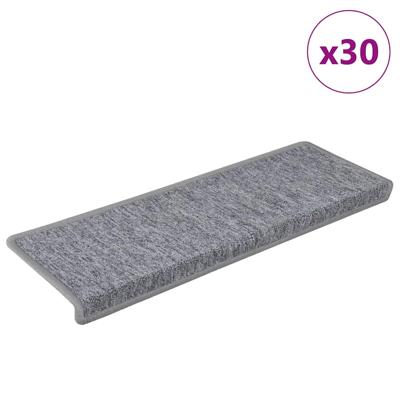 Trapmatten 30 st 65x21x4 cm lichtgrijs met rechthoekige rand