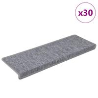 Trapmatten 30 st 65x21x4 cm lichtgrijs met rechthoekige rand