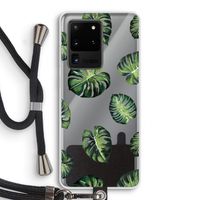 Tropische bladeren: Samsung Galaxy S20 Ultra Transparant Hoesje met koord