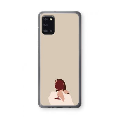 I drink wine: Samsung Galaxy A31 Transparant Hoesje