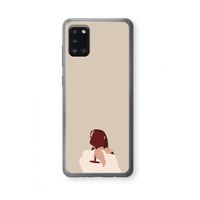 I drink wine: Samsung Galaxy A31 Transparant Hoesje