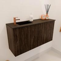 Toiletmeubel Mondiaz Joya | 80 cm | Meubelkleur Walnut | Faye wastafel Urban Links | 1 kraangat Toiletmeubel Mondiaz Joya | 80 cm | Meubelkleur Walnut | Faye wastafel Urban Links | 1 kraangat