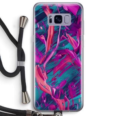 Pink Clouds: Samsung Galaxy S8 Plus Transparant Hoesje met koord