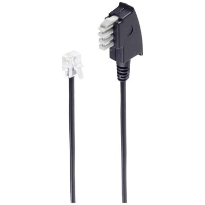 Shiverpeaks Fax Aansluitkabel [1x Telefoonstekker Duitsland (TAE-N) - 1x RJ11-stekker 6p2c] 3 m Zwart