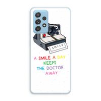 Smile: Samsung Galaxy A73 Transparant Hoesje