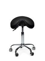 Premium zadelkruk zwart laag