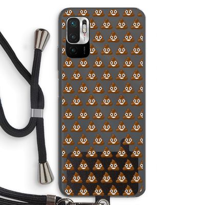 Poop emoji: Xiaomi Redmi Note 10 5G Transparant Hoesje met koord