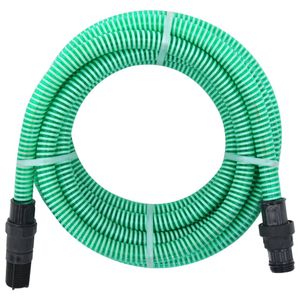 VidaXL Zuigslang met pvc koppelingen 1,1&apos;&apos; 10 m pvc groen