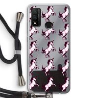 Musketon Unicorn: Huawei P Smart (2020) Transparant Hoesje met koord