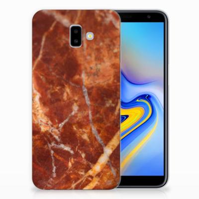 Samsung Galaxy J6 Plus (2018) | TPU | Siliconen hoesje | Marmer Bruin