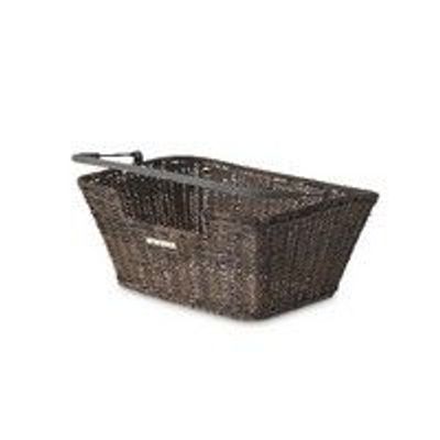 Basil capri rattan look - fietsmand - achterop - bruin
