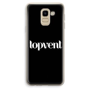 Topvent Zwart: Samsung Galaxy J6 (2018) Transparant Hoesje