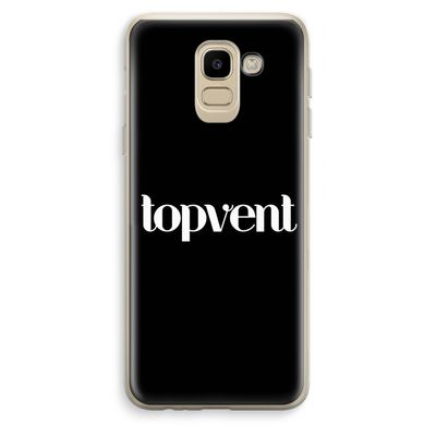Topvent Zwart: Samsung Galaxy J6 (2018) Transparant Hoesje