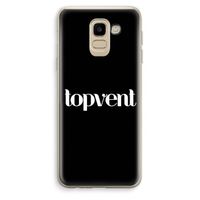 Topvent Zwart: Samsung Galaxy J6 (2018) Transparant Hoesje