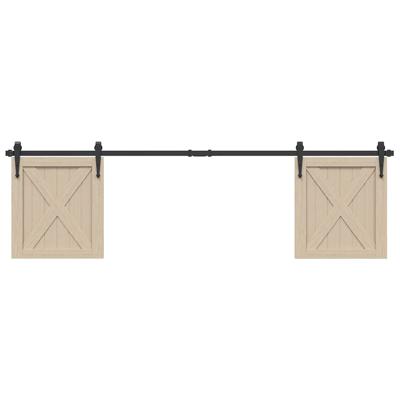VidaXL Ophangset voor schuifdeur 183 cm koolstofstaal
