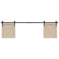 VidaXL Ophangset voor schuifdeur 183 cm koolstofstaal VidaXL Ophangset voor schuifdeur 183 cm koolstofstaal