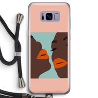 Orange lips: Samsung Galaxy S8 Transparant Hoesje met koord