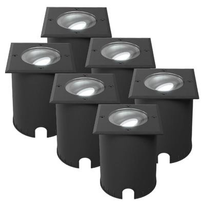 Set van 6 Cody LED Grondspots Zwart - GU10 4,5 Watt 345 lumen dimbaar - 6500K daglicht wit - Kantelbaar - Overrijdbaar - Vierkant - IP67 waterdicht Set van 6 Cody LED Grondspots Zwart - GU10 4,5 Watt 345 lumen dimbaar - 6500K daglicht wit - Kantelbaar - Overrijdbaar - Vierkant - IP67 waterdicht