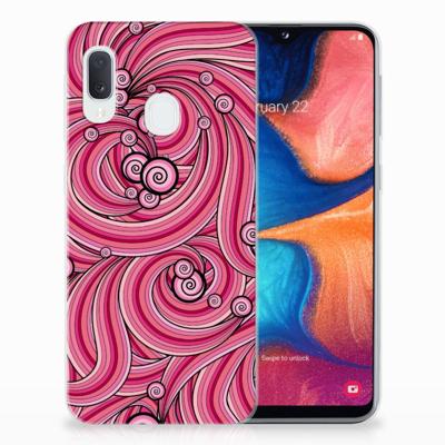 Samsung Galaxy A20e | Hoesje maken | Swirl Pink