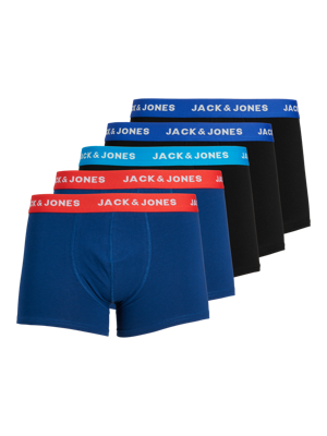 Jack & Jones Boxershorts JACLEE Trunks 5-pack Blauw / Zwart-XL