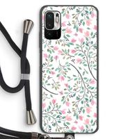 Sierlijke bloemen: Xiaomi Redmi Note 10 5G Transparant Hoesje met koord