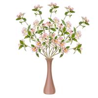 Kunstbloem Kersen bloesem - 5x - 90 cm - licht roze - Kunst zijdebloemen