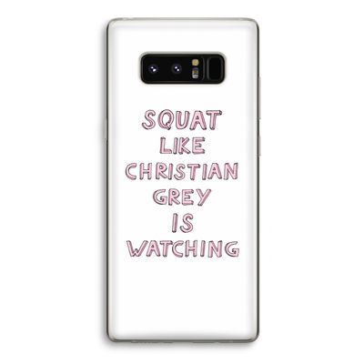 Christian Grey: Samsung Galaxy Note 8 Transparant Hoesje