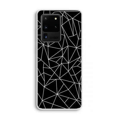 Geometrische lijnen wit: Samsung Galaxy S20 Ultra Transparant Hoesje