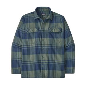 Patagonia L/S Organic Cotton Mw Fjord Flannel Heren Shirt Live Oak: Hemlock Green XS