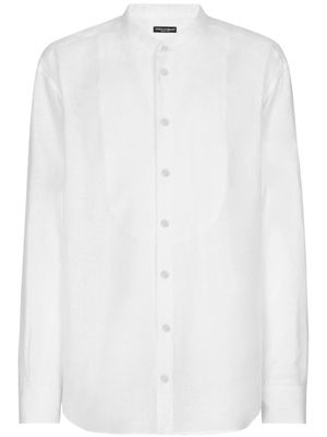 Dolce & Gabbana chemise boutonnée en lin - Blanc