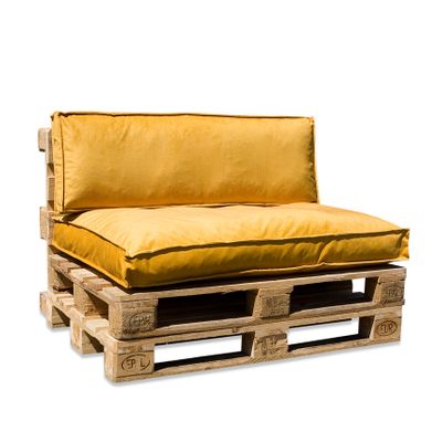 In The Mood Palletkussenset Royal Velvet Honing Geel