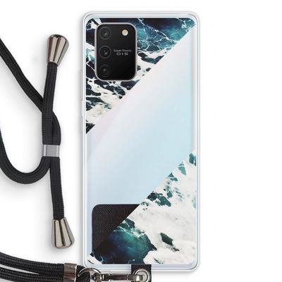 Golven: Samsung Galaxy S10 Lite Transparant Hoesje met koord