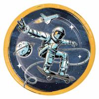 Haza Witbaard astronaut bordjes, 8st.