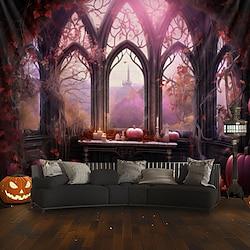 roze halloween decoraties raamhangend tapijt kunst aan de muur groot tapijt muurschildering decor foto achtergrond deken gordijn thuis slaapkamer woonkamer decoratie Lightinthebox