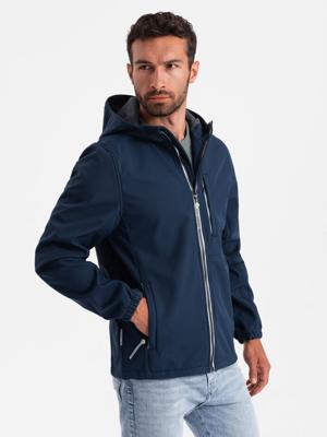Ombre - Softshelljas Heren - Navy - Blauw - Italianstyle
