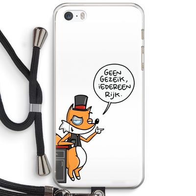 Geen Gezeik: iPhone 5 / 5S / SE Transparant Hoesje met koord