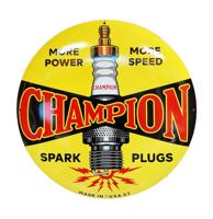 Champion Spark Plugs Emaille Bord - Ø50cm Champion Spark Plugs Emaille Bord - Ø50cm