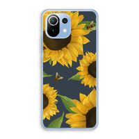Sunflower and bees: Xiaomi Mi 11 Lite Transparant Hoesje