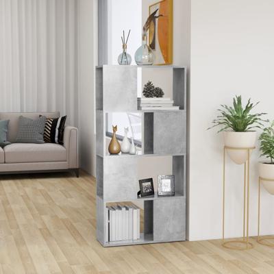 Boekenkast/kamerscherm 60x24x124,5 cm betongrijs