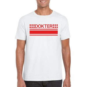 Dokters t-shirt wit voor heren 2XL  -