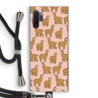 Alpacas: Samsung Galaxy Note 10 Plus Transparant Hoesje met koord