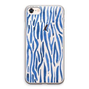 Blauwe nerven: iPhone 8 Transparant Hoesje